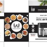 SUPER GOLDEN Digital AIR FRYER 8L, 12P
