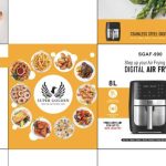 SUPER GOLDEN Digital AIR FRYER 8L, 12P