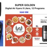 SUPER GOLDEN Digital AIR FRYER 8L, 12P