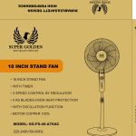 SUPER GOLDEN Stand Fan & Wall Fan 18 inch, Shipment